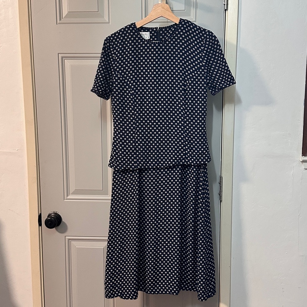 Talbot Petite Navy Floral Dress